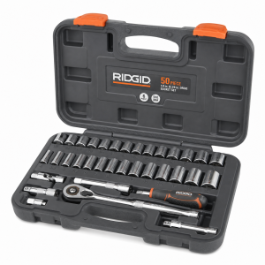 Ridgid 50-Piece Socket Set 1/4 and 3/8 Drive