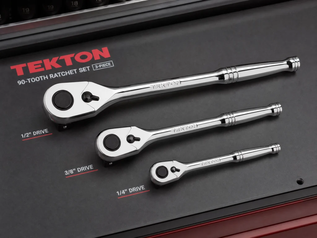 Tekton 90-Tooth Ratchet Set 3-Piece